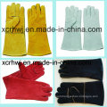 14′′high Quality Cow Split Leather Welding Gloves with Kevlar Stitching and Socket Lining, Leather Working Gloves Manufacturer, Welding Safety Gloves for Welder